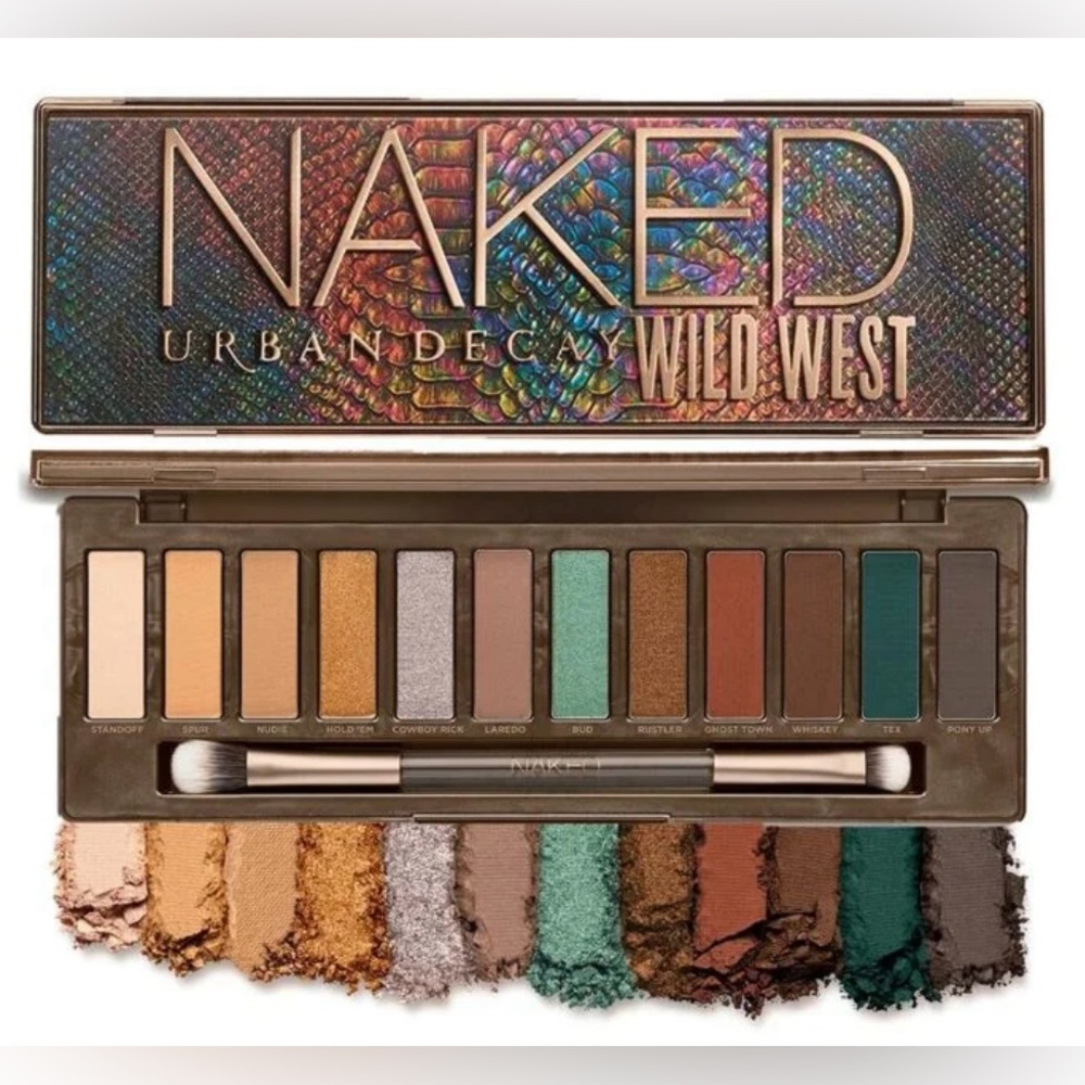 Urban Decay Brown and Green Eyeshadow Palette with Matte and Shimmer